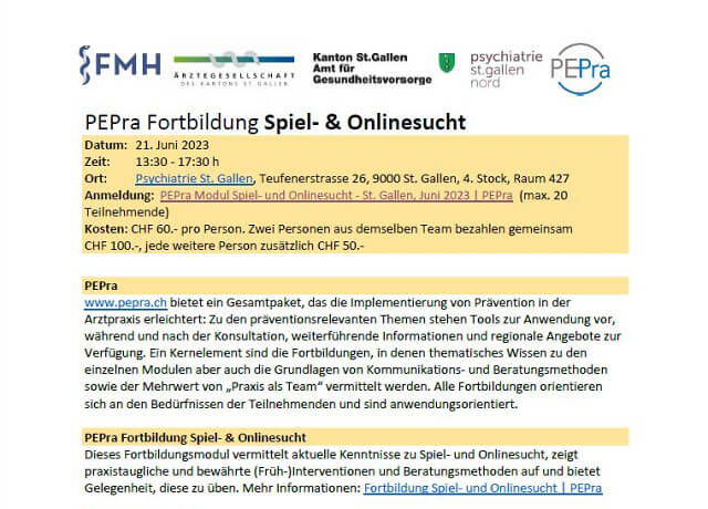 PEPra Modul Spiel- und Onlinesucht