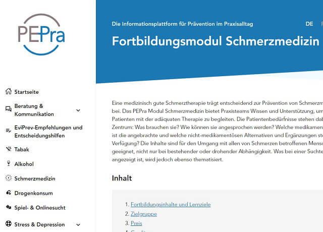 Fortbildungsmodul Schmerzmedizin