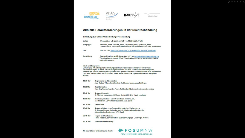 Aktuelle Herausforderungen in der Suchtbehandlung