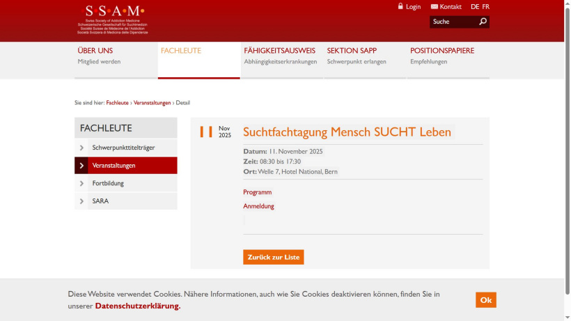 Suchtfachtagung Mensch SUCHT Leben