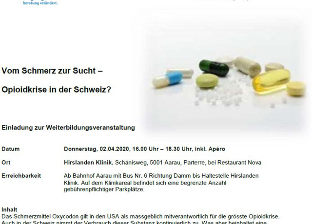 Vom Schmerz zur Sucht - Opioidkrise in der Schweiz?