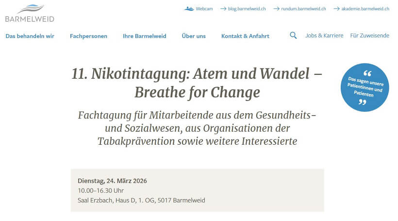 11. Nikotintagung: Atem und Wandel &ndash; Breathe for Change