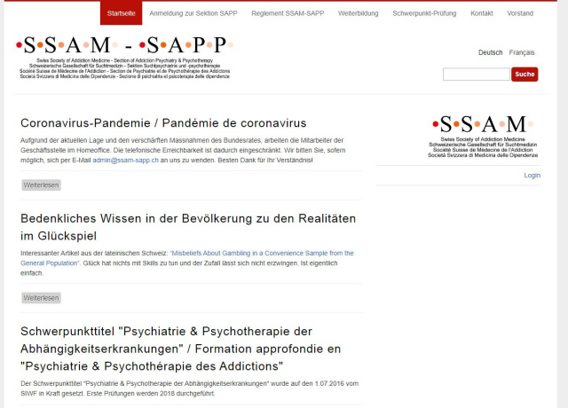 Empfehlungen der Schweizerischen Gesellschaft für Suchtmedizin(SSAM)